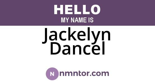 Jackelyn Dancel