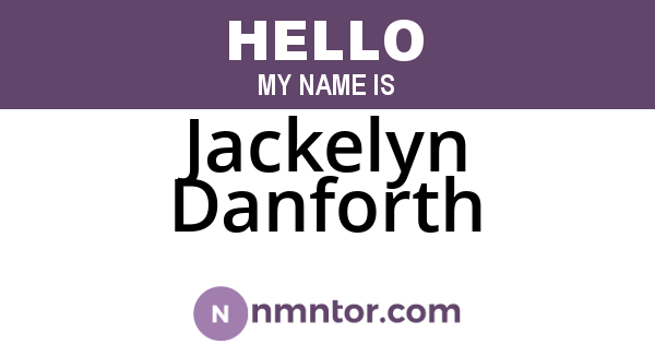 Jackelyn Danforth