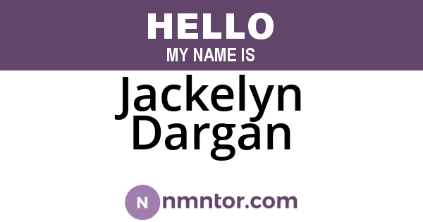 Jackelyn Dargan