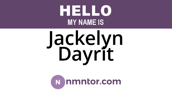 Jackelyn Dayrit