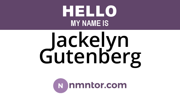 Jackelyn Gutenberg