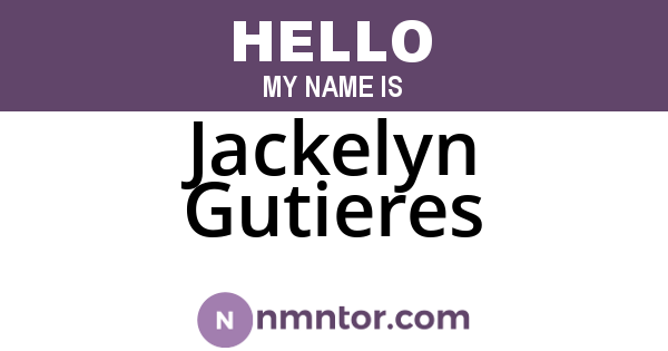 Jackelyn Gutieres