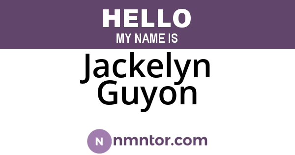 Jackelyn Guyon