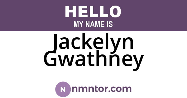 Jackelyn Gwathney