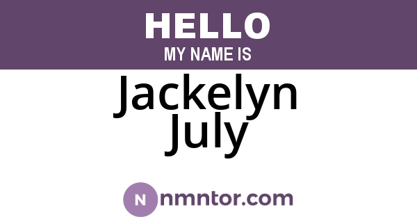 Jackelyn July