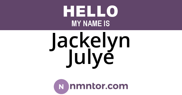 Jackelyn Julye