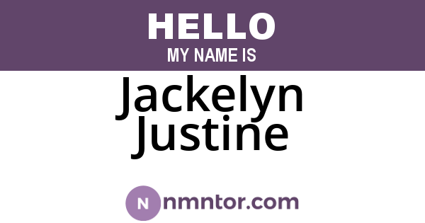 Jackelyn Justine