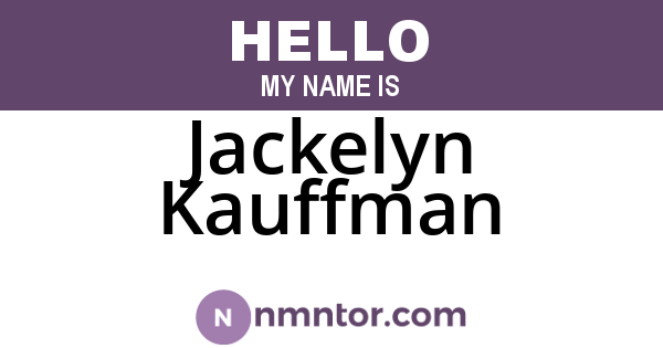 Jackelyn Kauffman
