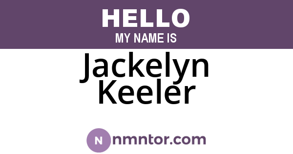 Jackelyn Keeler