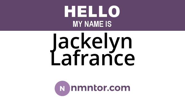 Jackelyn Lafrance