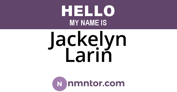 Jackelyn Larin