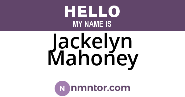Jackelyn Mahoney