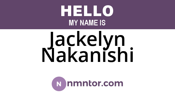 Jackelyn Nakanishi