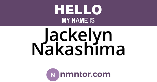 Jackelyn Nakashima