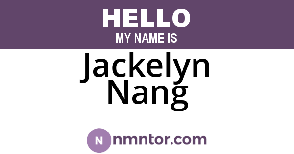Jackelyn Nang