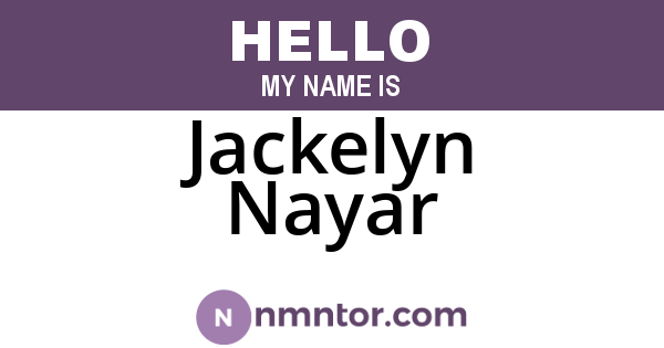Jackelyn Nayar