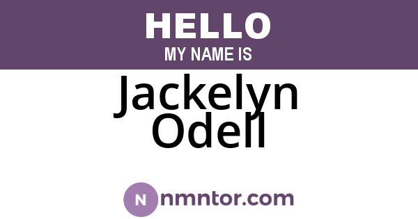 Jackelyn Odell