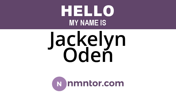 Jackelyn Oden