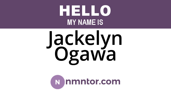 Jackelyn Ogawa