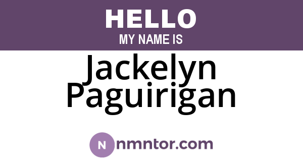 Jackelyn Paguirigan