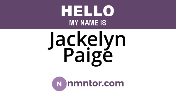 Jackelyn Paige
