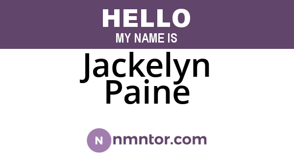 Jackelyn Paine