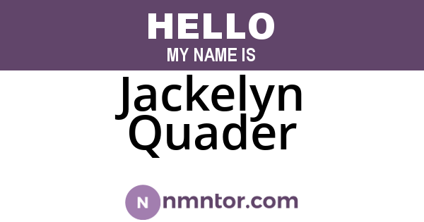 Jackelyn Quader