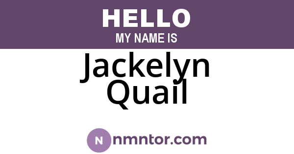 Jackelyn Quail