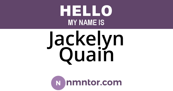 Jackelyn Quain