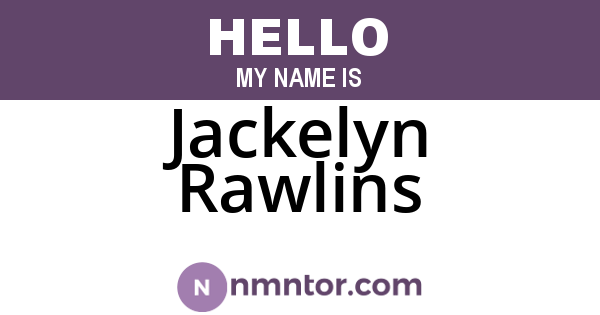 Jackelyn Rawlins