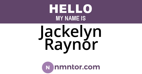 Jackelyn Raynor