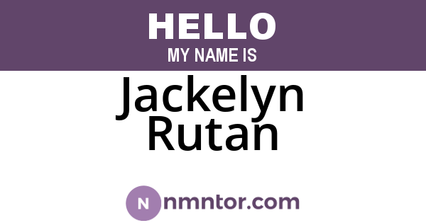 Jackelyn Rutan