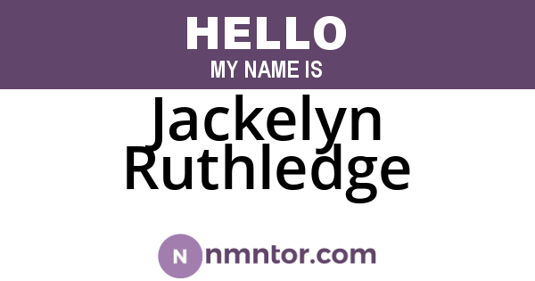 Jackelyn Ruthledge