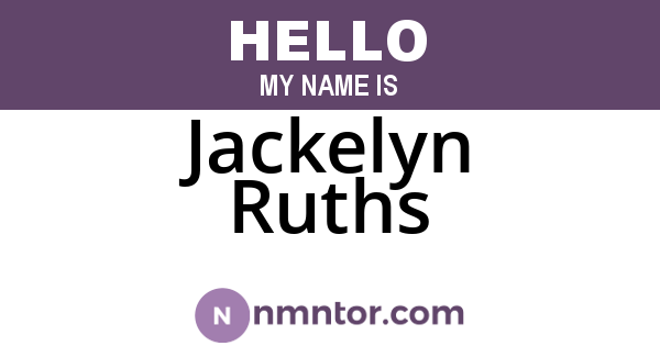 Jackelyn Ruths