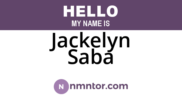 Jackelyn Saba