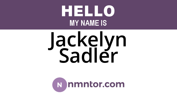 Jackelyn Sadler