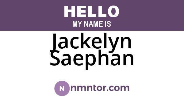 Jackelyn Saephan