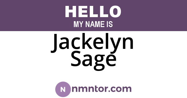 Jackelyn Sage