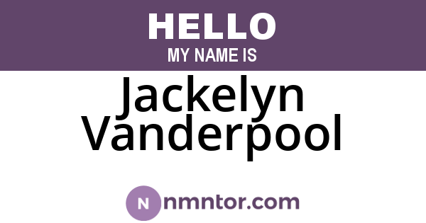 Jackelyn Vanderpool