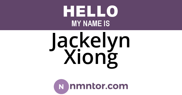 Jackelyn Xiong