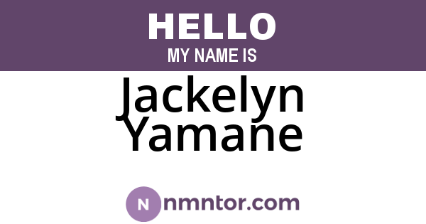 Jackelyn Yamane