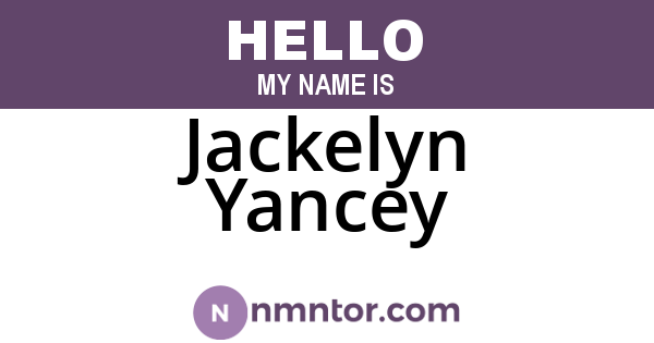 Jackelyn Yancey