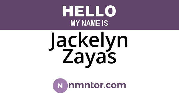 Jackelyn Zayas