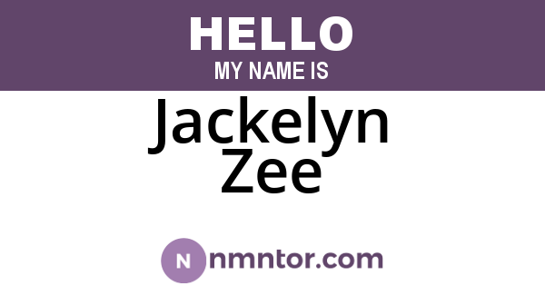 Jackelyn Zee