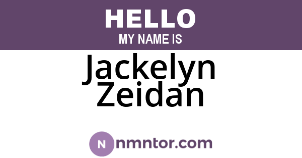 Jackelyn Zeidan