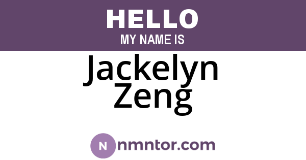 Jackelyn Zeng