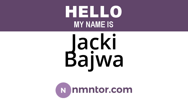 Jacki Bajwa
