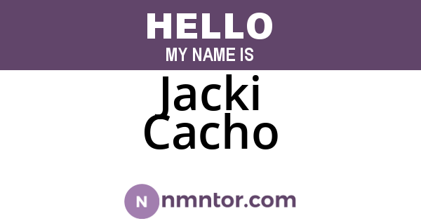 Jacki Cacho