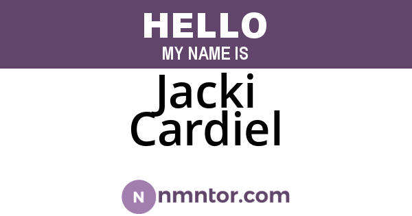 Jacki Cardiel