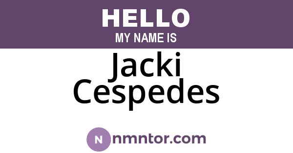 Jacki Cespedes